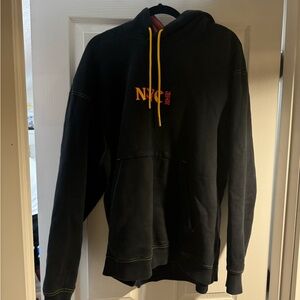 Nike Chinatown Market NYC Black Hoodie with Yellow Accents